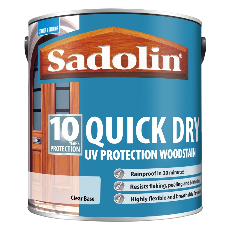 Sadolin 10 Year Quick Dry Woodstain Base Clear - 2.5L