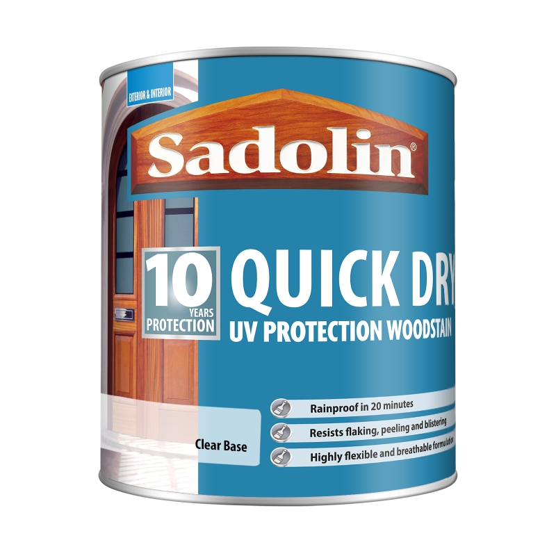 Sadolin 10 Year Quick Dry Woodstain Base Clear - 1L