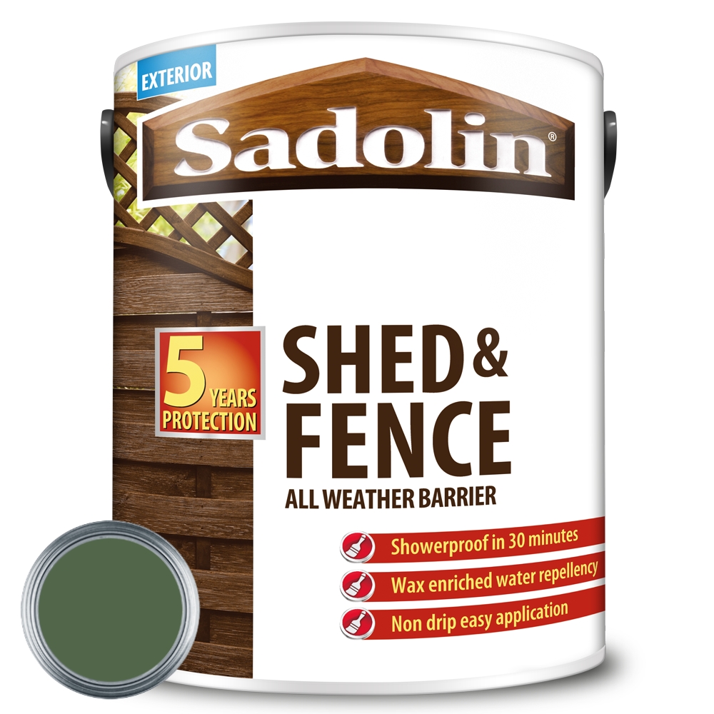 Sadolin Shed And Fence Green Forest - 5L