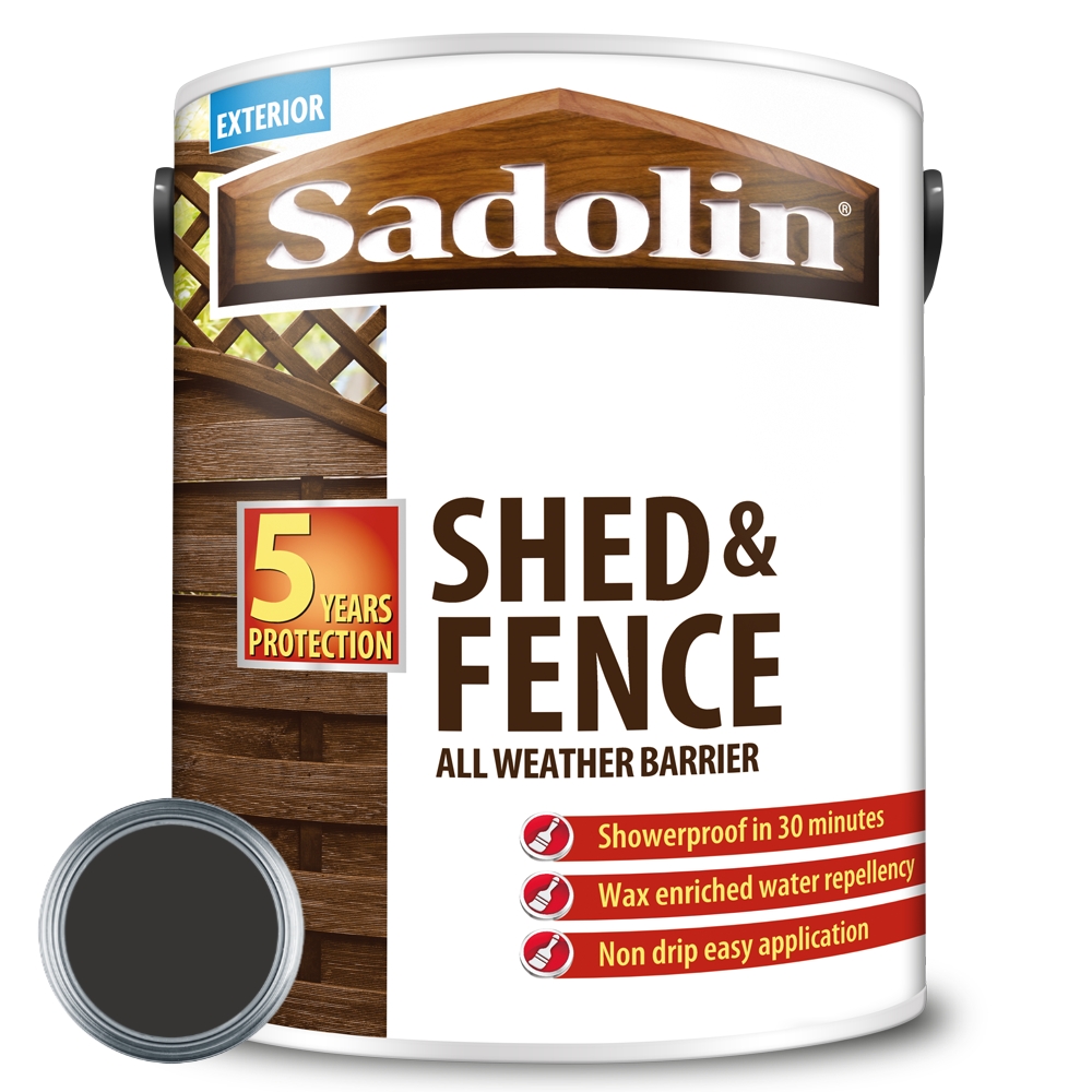 Sadolin Shed And Fence Ebony Wood - 5L