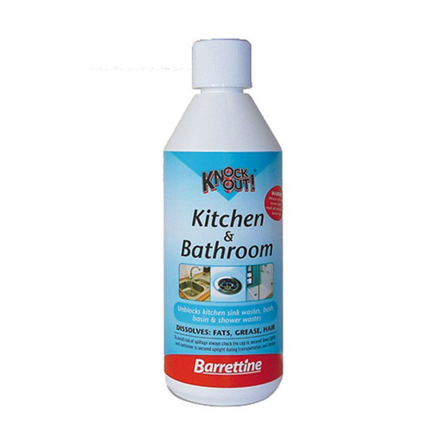 Knock Out Kitchen & Bathroom Drain Clear 500ml