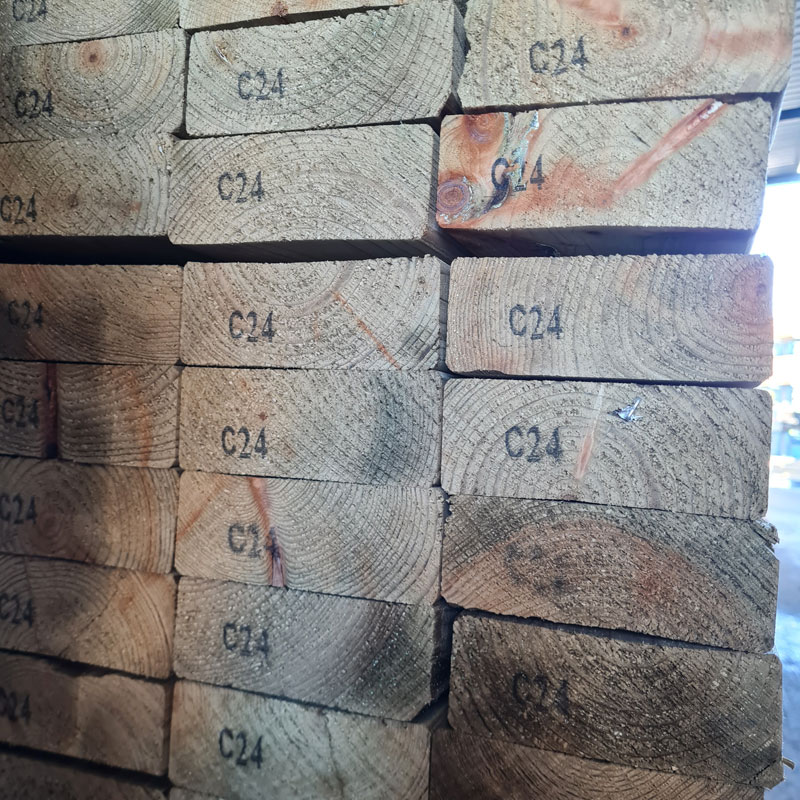 47x125mm Treated Timber (5"x2"), 6.0m - UC2 C24, Kiln Dried & Regularised