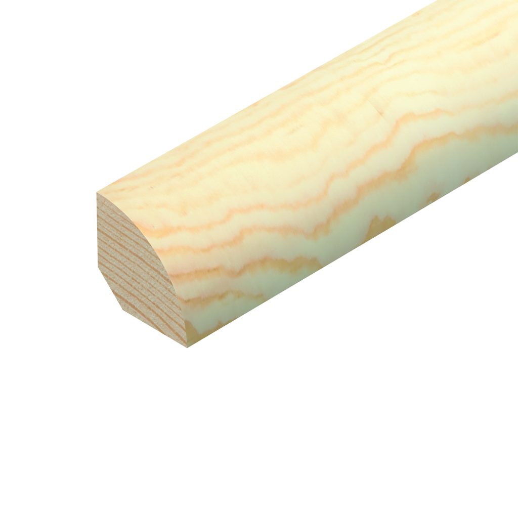 16 x 16 x 2400mm Pine Quadrant PEFC Quad 15 x 15mm 2.4M Pine (D)