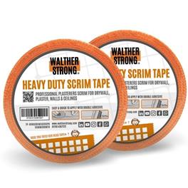 Heavy duty orange scrim tape 100 x 90 millimetres. 