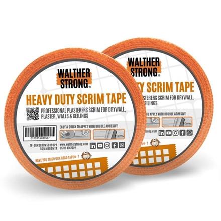 Heavy duty orange scrim tape 100 x 90 millimetres. 