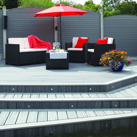 Stock image of Trex Transcend Island Mist.