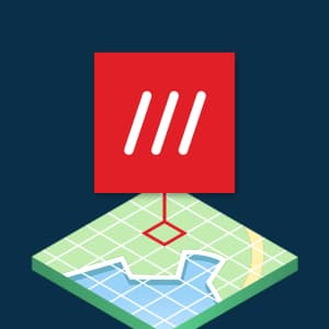 Logo of what3words. FORT Builders' Merchant use what3words to ensure fast and accurate deliveries.