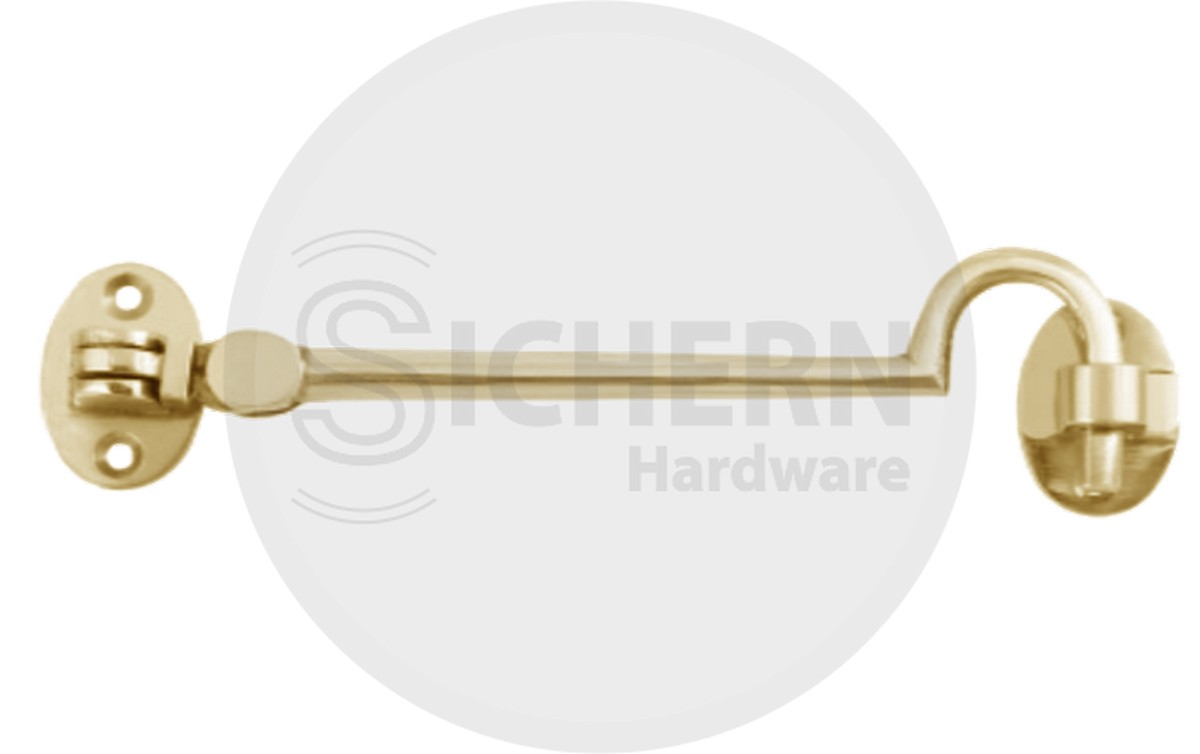 Brass Cabin Hook 100MM - Polished & Lacquered